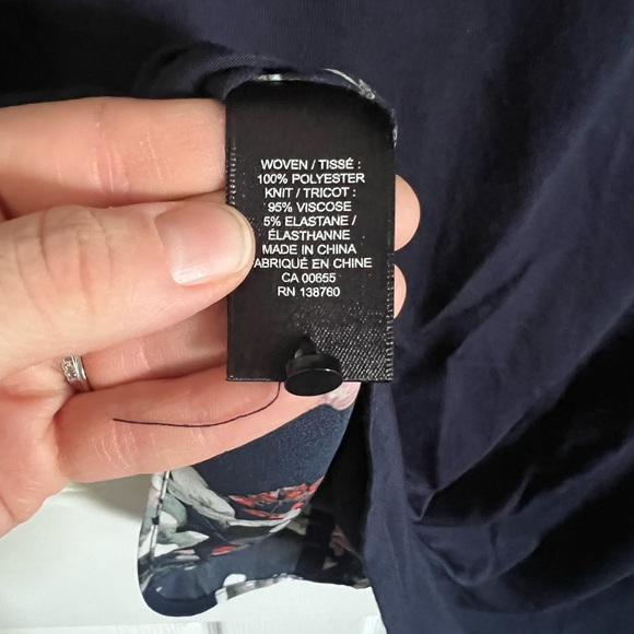 2/$45 RW&co floral mixed media t-shirt-  2/$45 - Picture 6 of 11